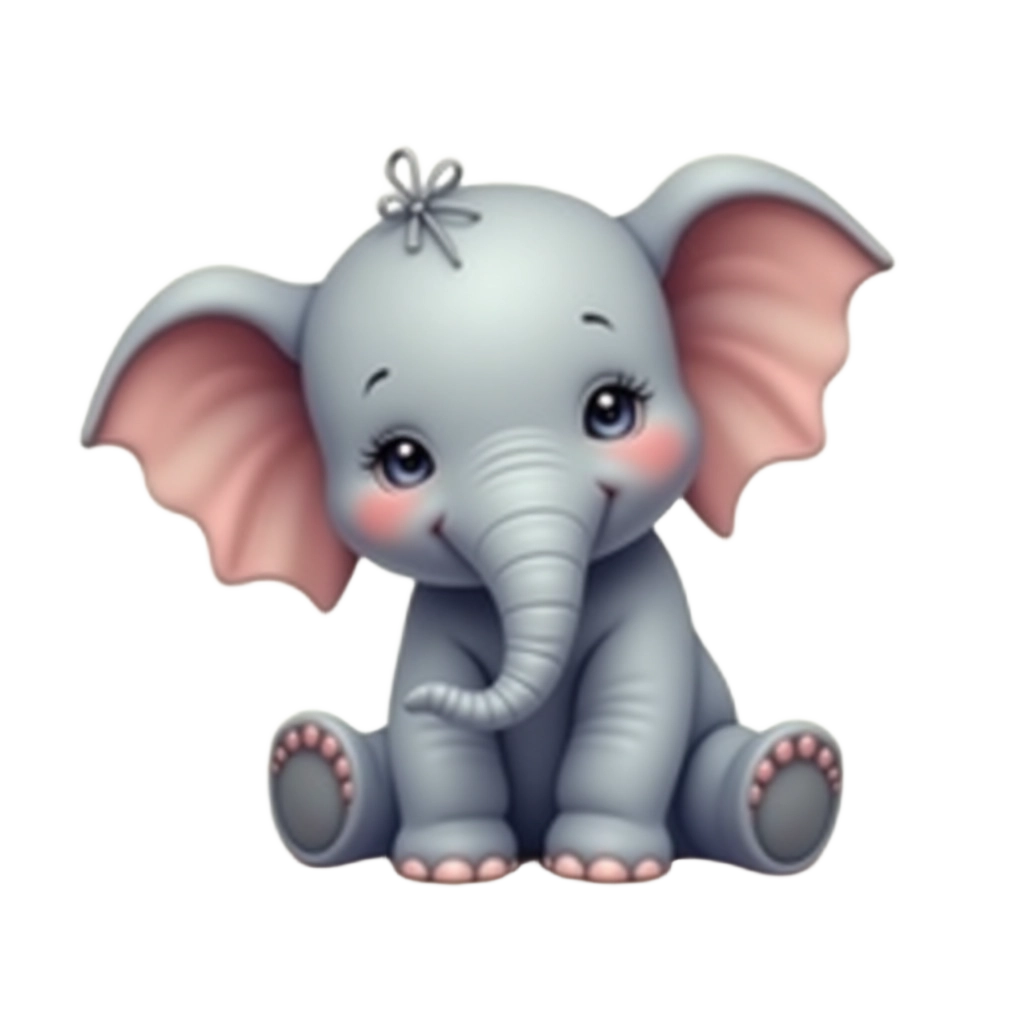 Adorable Baby Elephant Illustration